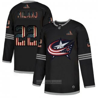 Camiseta Hockey Columbus Blue Jackets Milano 2020 USA Flag Negro