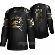 Camiseta Hockey Columbus Blue Jackets Pierre Luc Dubois Golden Edition Negro