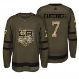 Camiseta Hockey Los Angeles Kings 7 Oscar Fantenberg Verde Militar