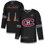 Camiseta Hockey Montreal Canadiens Brendan Gallagher 2020 USA Flag Negro