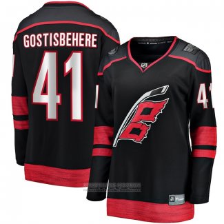 Camiseta Hockey Mujer Carolina Hurricanes Shayne Gostisbehere Primera Breakaway Negro