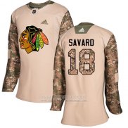 Camiseta Hockey Mujer Chicago Blackhawks 18 Denis Savard Autentico 2017 Dia De Los Veteranos Stitched Camuflaje