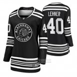 Camiseta Hockey Mujer Chicago Blackhawks Robin Lehner Premier Alterno Negro