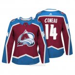 Camiseta Hockey Mujer Colorado Avalanche 14 Blake Comeau Autentico Jugador Maroon