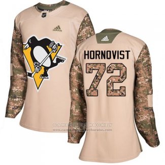 Camiseta Hockey Mujer Pittsburgh Penguins 72 Patric Hornqvist Autentico 2017 Dia De Los Veteranos Stitched Camuflaje