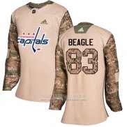 Camiseta Hockey Mujer Washington Capitals 83 Jay Beagle Autentico 2017 Dia De Los Veteranos Stitched Camuflaje