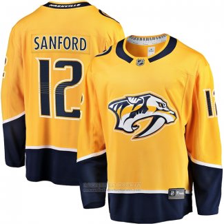 Camiseta Hockey Nashville Predators Zach Sanford Primera Breakaway Oro