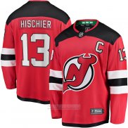 Camiseta Hockey New Jersey Devils Nico Hischier Primera Premier Breakaway Rojo