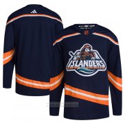 Camiseta Hockey New York Islanders Reverse Retro Autentico Blank Azul