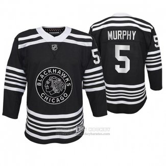 Camiseta Hockey Nino Chicago Blackhawks Connor Murphy Premier Alterno Negro