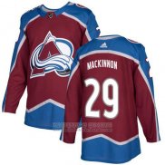 Camiseta Hockey Nino Colorado Avalanche 29 Nathan Mackinnon Burgundy Primera Autentico Stitched