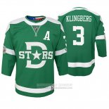 Camiseta Hockey Nino Dallas Stars John Klingberg Replica Jugador 2020 Winter Classic Verde