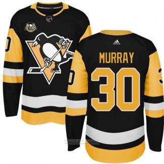 Camiseta Hockey Nino Pittsburgh Penguins 30 Matt Murray Negro 50 Aniversario Primera Premier