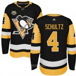 Camiseta Hockey Nino Pittsburgh Penguins 4 Justin Schultz Negro 50 Aniversario Primera Premier