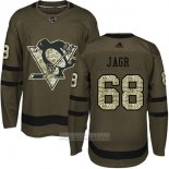 Camiseta Hockey Nino Pittsburgh Penguins 68 Jaromir Jagr Salute To Service 2018 Verde