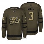 Camiseta Hockey Philadelphia Flyers 3 Radko Gudas Verde Militar