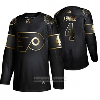 Camiseta Hockey Philadelphia Flyers Barry Ashbee Golden Edition Retired Negro