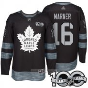 Camiseta Hockey Toronto Maple Leafs 16 Mitchell Marner 2017 100 Aniversario Negro