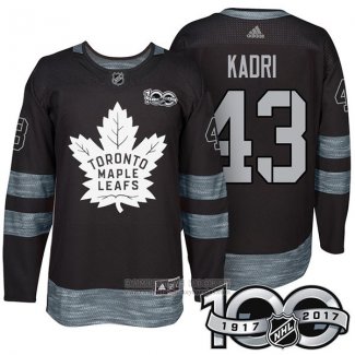 Camiseta Hockey Toronto Maple Leafs 43 Nazem Kadri 2017 100 Aniversario Negro