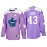 Camiseta Hockey Toronto Maple Leafs Nazem Kadri 2018 Fights Cancer Violeta