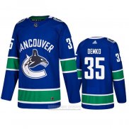 Camiseta Hockey Vancouver Canucks Thatcher Demko Primera Azul