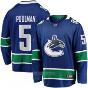 Camiseta Hockey Vancouver Canucks Tucker Poolman Primera Premier Breakaway Azul