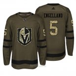 Camiseta Hockey Vegas Golden Knights 5 Deryk Engelland Verde Militar