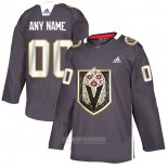 Camiseta Hockey Vegas Golden Knights Dia De Los Muertos Personalizada Gris