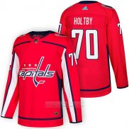 Camiseta Hockey Washington Capitals 70 Braden Holtby Autentico Primera 2018 Rojo