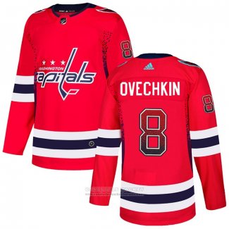 Camiseta Hockey Washington Capitals Alex Ovechkin Drift Fashion Rojo