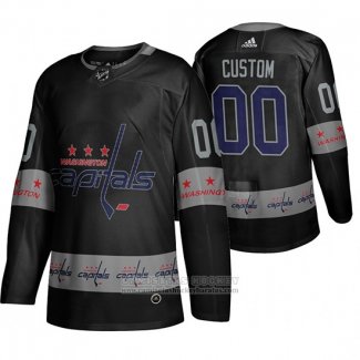 Camiseta Hockey Washington Capitals Personalizada Breakaway Negro