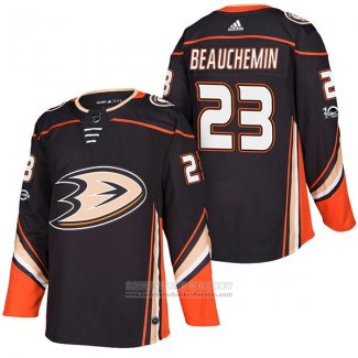 Camiseta Hockey Anaheim Ducks Francois Beauchemin Primera Autentico 23 2018 Negro