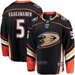 Camiseta Hockey Anaheim Ducks Urho Vaakanainen Primera Premier Breakaway Negro