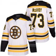 Camiseta Hockey Boston Bruins 73 Charlie Mcavoy 2018 Segunda Autentico Blanco