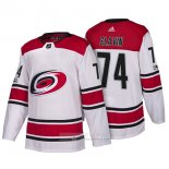 Camiseta Hockey Carolina Hurricanes 74 Jaccob Slavin New Season Team Road 2018 Blanco