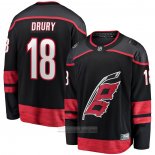 Camiseta Hockey Carolina Hurricanes Jack Drury Primera Premier Breakaway Negro