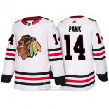 Camiseta Hockey Chicago Blackhawks 14 Richard Panik Segunda 2018 Blanco