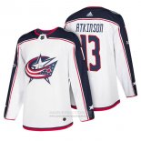 Camiseta Hockey Columbus Blue Jackets 13 Cam Atkinson 2018 Blanco