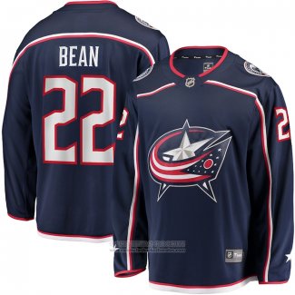 Camiseta Hockey Columbus Blue Jackets Jake Bean Primera Breakaway Azul