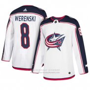 Camiseta Hockey Columbus Blue Jackets Zach Werenski Segunda Blanco