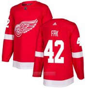 Camiseta Hockey Detroit Red Wings 42 Martin Frk Primera Autentico Rojo