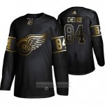 Camiseta Hockey Detroit Red Wings Jake Chelios Golden Edition Negro