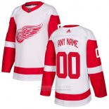 Camiseta Hockey Detroit Red Wings Segunda Personalizada Blanco