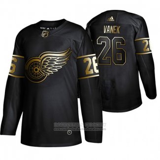 Camiseta Hockey Detroit Red Wings Thomas Vanek Golden Edition Negro