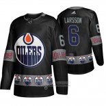 Camiseta Hockey Edmonton Oilers Adam Larsson Team Logo Fashion