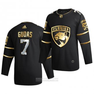 Camiseta Hockey Florida Panthers Radko Gudas Golden Edition Limited Autentico 2020-21 Negro