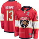 Camiseta Hockey Florida Panthers Sam Reinhart Primera 2024 Stanley Cup Champions Breakaway Rojo