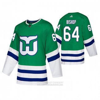 Camiseta Hockey Hartford Whalers Clark Bishop Autentico Heritage Verde