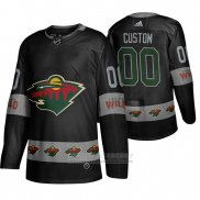 Camiseta Hockey Minnesota Wild Personalizada Breakaway Negro