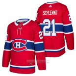 Camiseta Hockey Montreal Canadiens 21 David Schlemko Autentico Primera 2018 Rojo